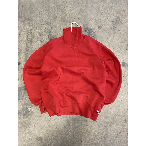 Vintage Russell Athletic Sweater Mens XL Mock Neck‎ Pullover USA 90s Sweatshirt - Picture 1 of 9